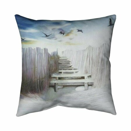 BEGIN HOME DECOR 26 x 26 in. Break At The Beach-Double Sided Print Indoor Pillow 5541-2626-CO141